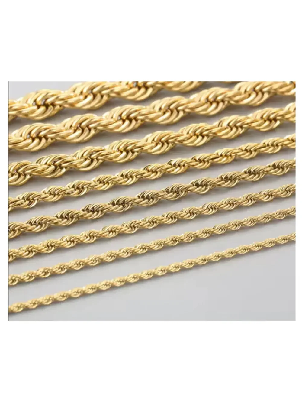 Large rope chain - Necklace -  18K gold plated - 8mm / 24